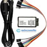 USB Logic Analyzer Device With EMI Ferrite Ring USB Cable 8CH 24MHz 8 Channel UART IIC SPI Debug