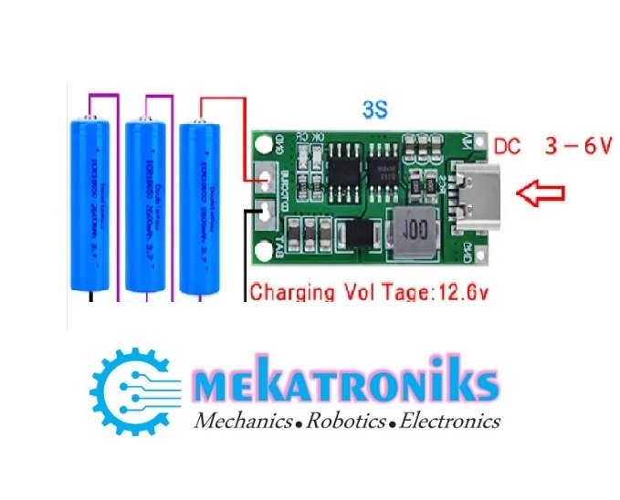Lithium Battery Charger 18650 3S 4A Step up Boost Charger