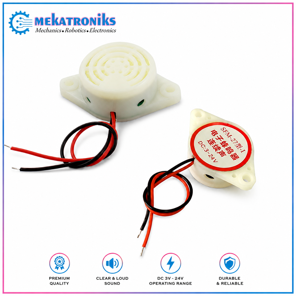 3 to 24V Electronic Buzzer