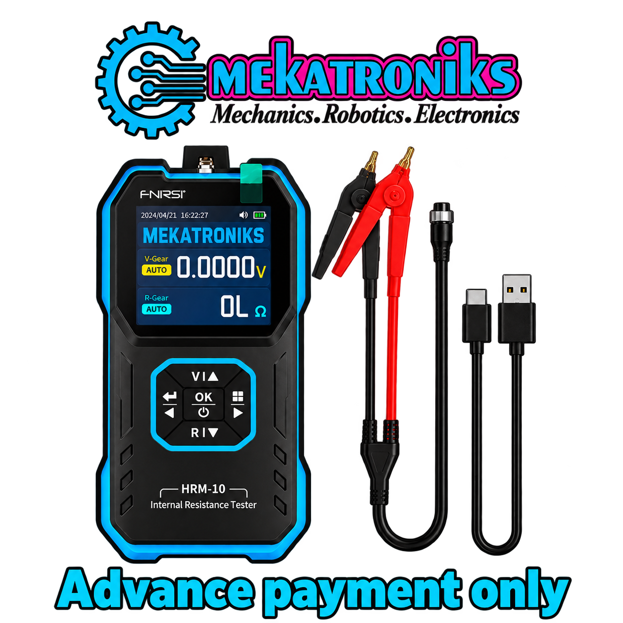 FNIRSI HRM-10 Battery Tester for voltage and internal resistance measurement