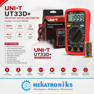 UNI-T UT33D+ Digital Multimeter – 600V AC/DC, 10A, NCV