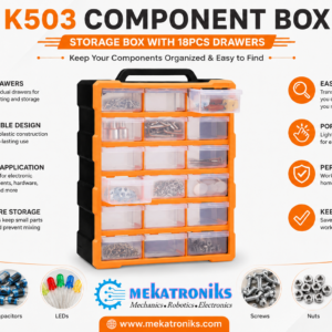 K503 Component Box Storage Box with 18 Drawers