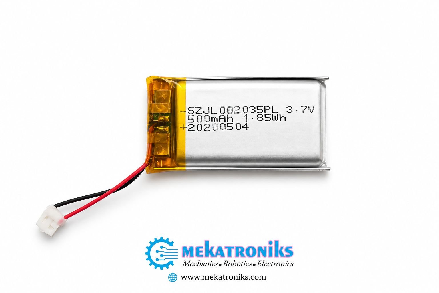 3.7V 1S Rechargeable 500mAh LiPo Battery