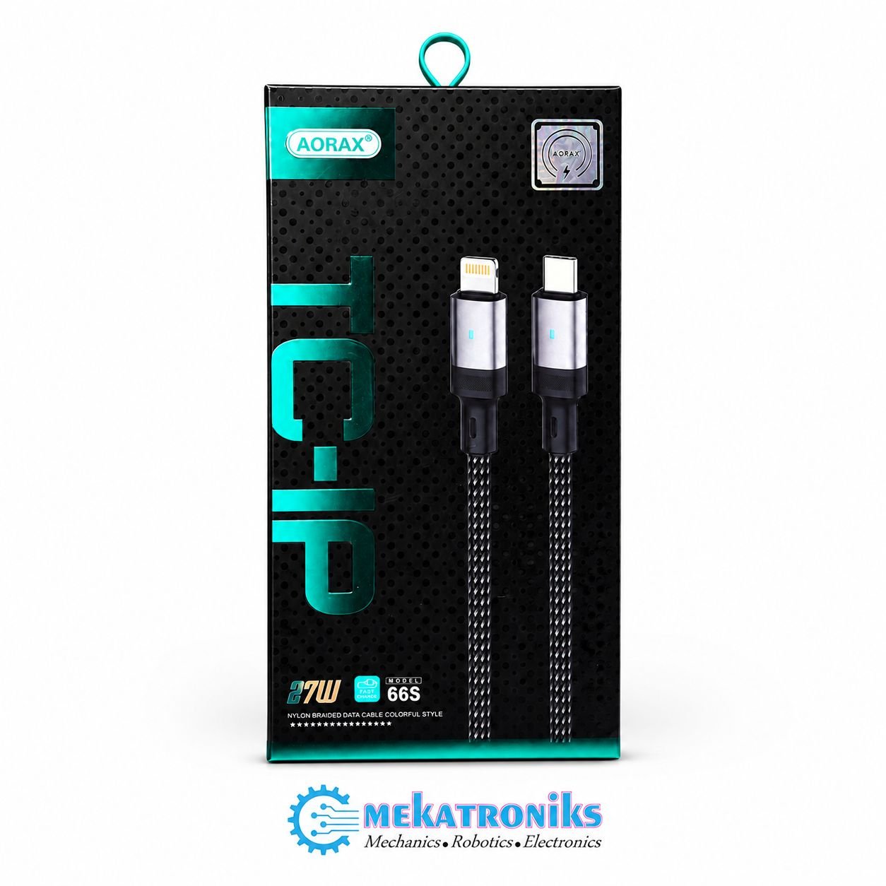 AORAX TC-IP nylon braided data cable for charging and data transfer