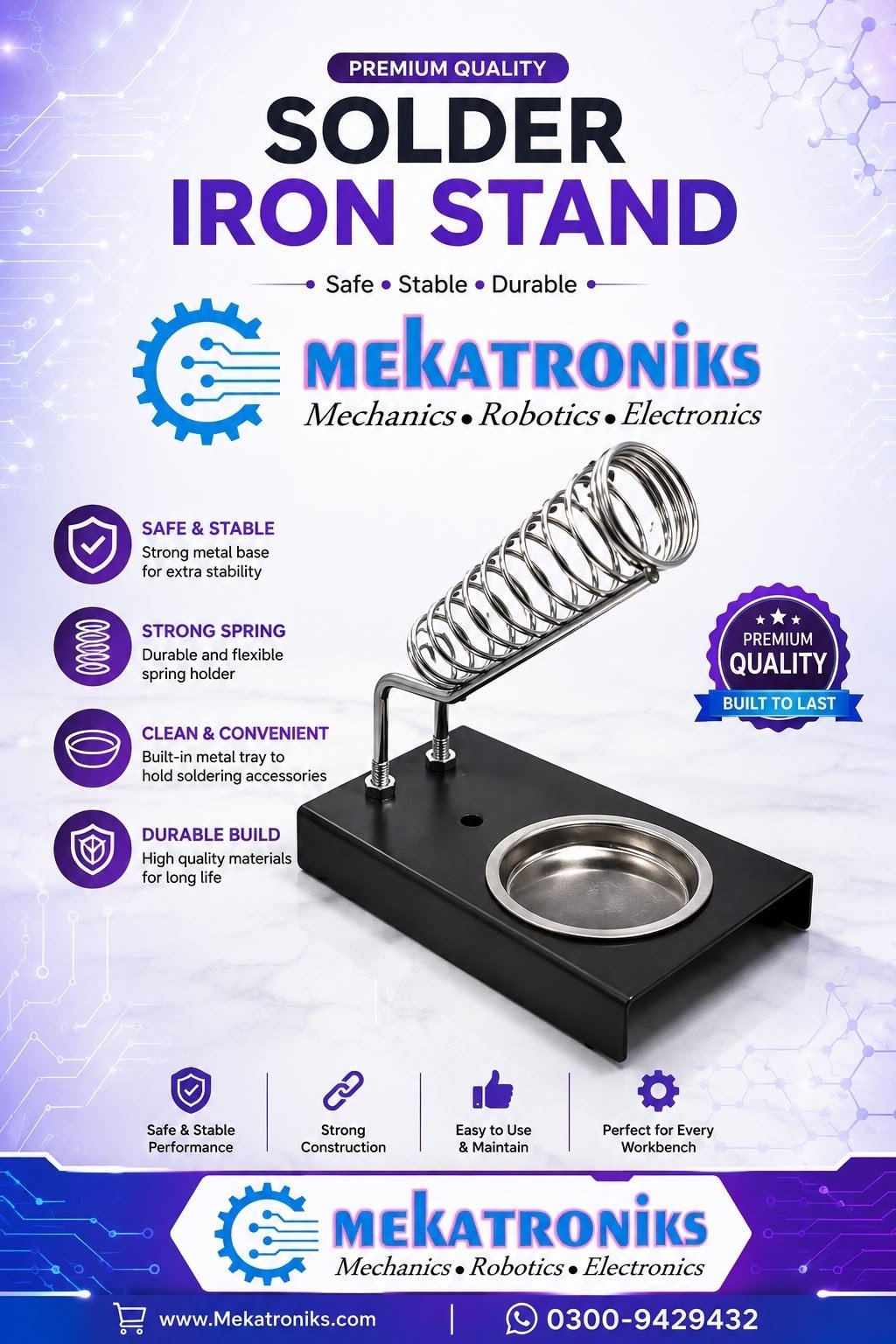 Soldering Iron Stand Holder for safe and convenient soldering