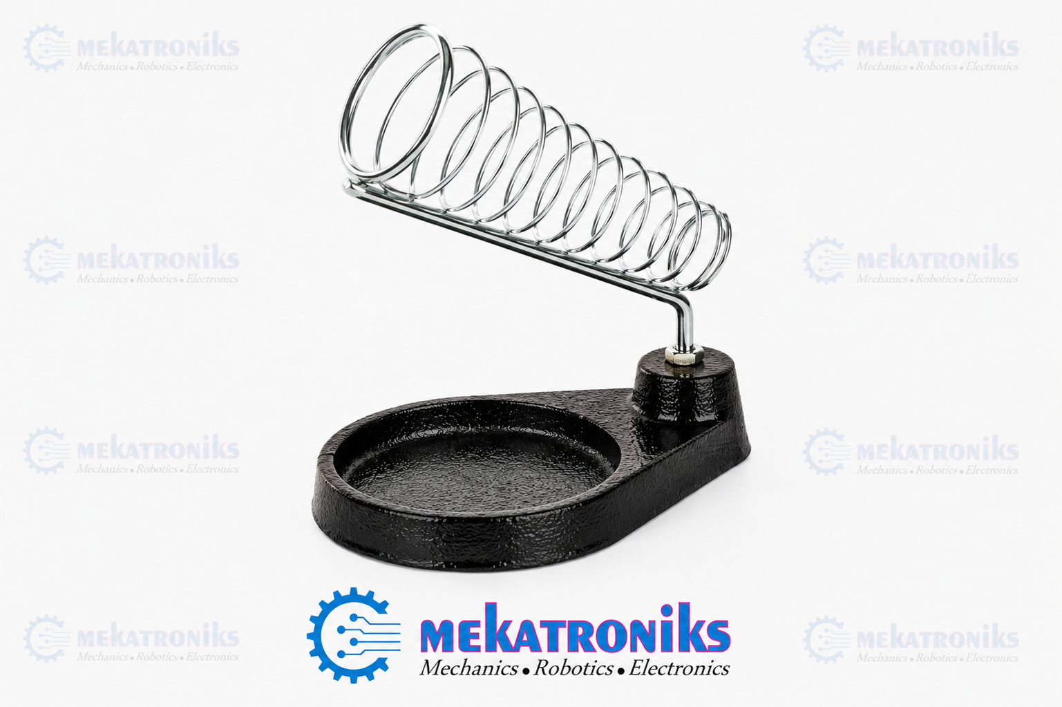 Soldering Iron Stand Metal Round with metal coil holder and stable base