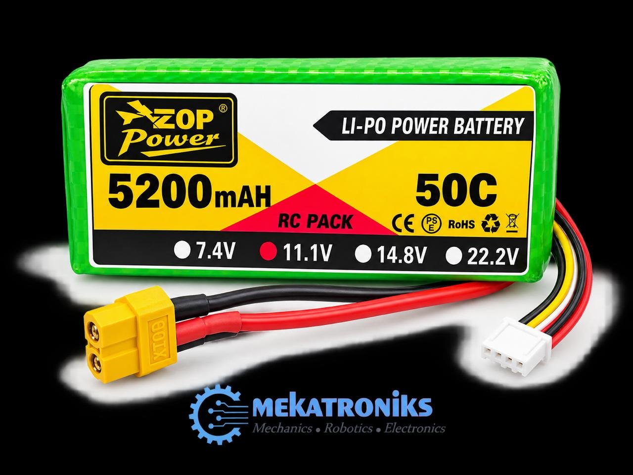 5200mAh 11.1V 50C 3S LiPo battery for compatible DJI quadcopter