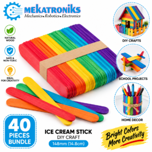 Ice Cream Sticks for DIY Craft 148cm – 40 Pieces Bundle