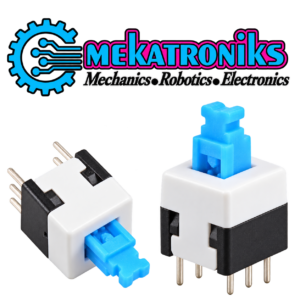 6 Pin Push Lock Button Switch 7×7mm DPDT PCB mount