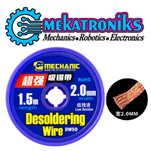 Desoldering Wick 1.5m solder removal braid on a spool