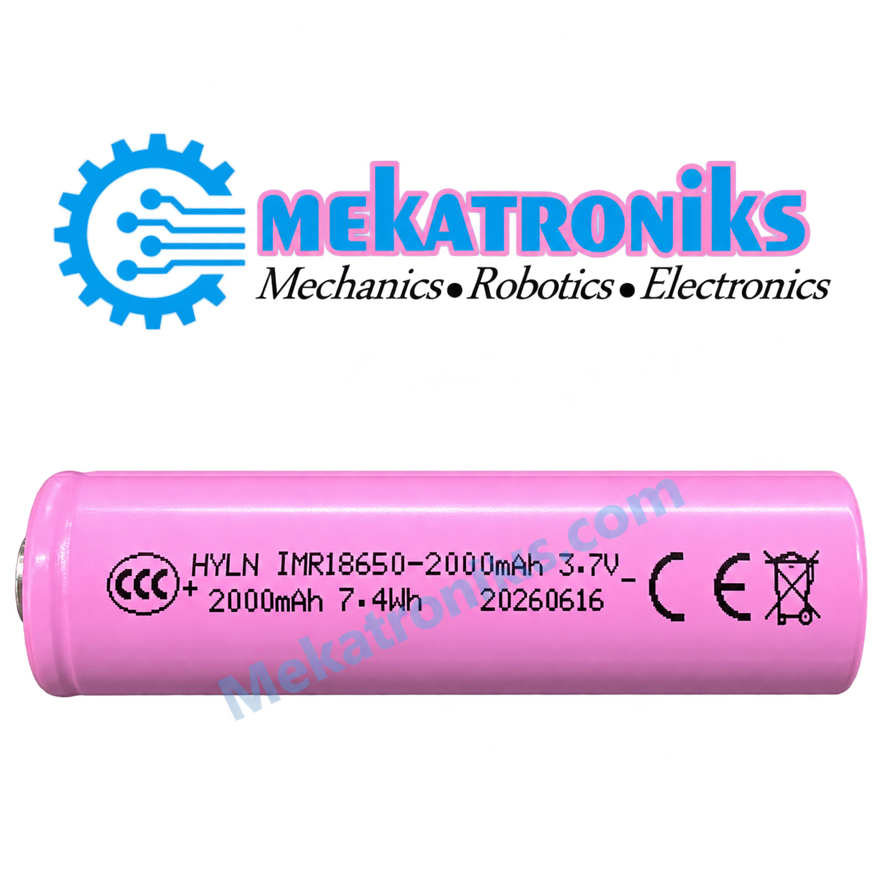 New 18650 Battery 2000mAh 3.7V 7.4Wh rechargeable lithium-ion cell